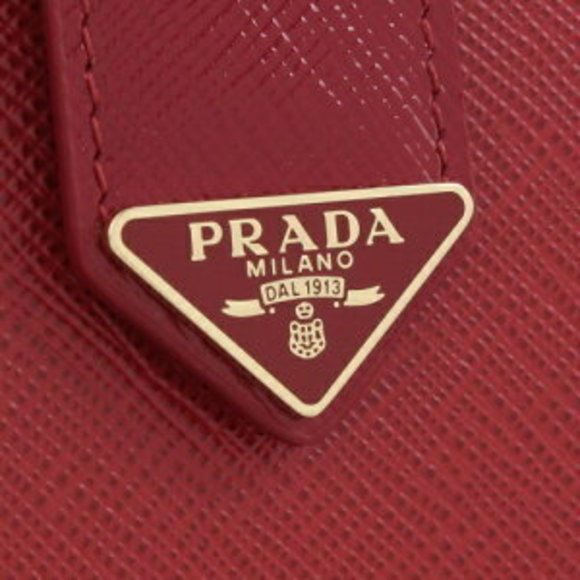 Prada FUOCO Bifold Red Triangle Wallet Saffiano - Picture 8 of 8